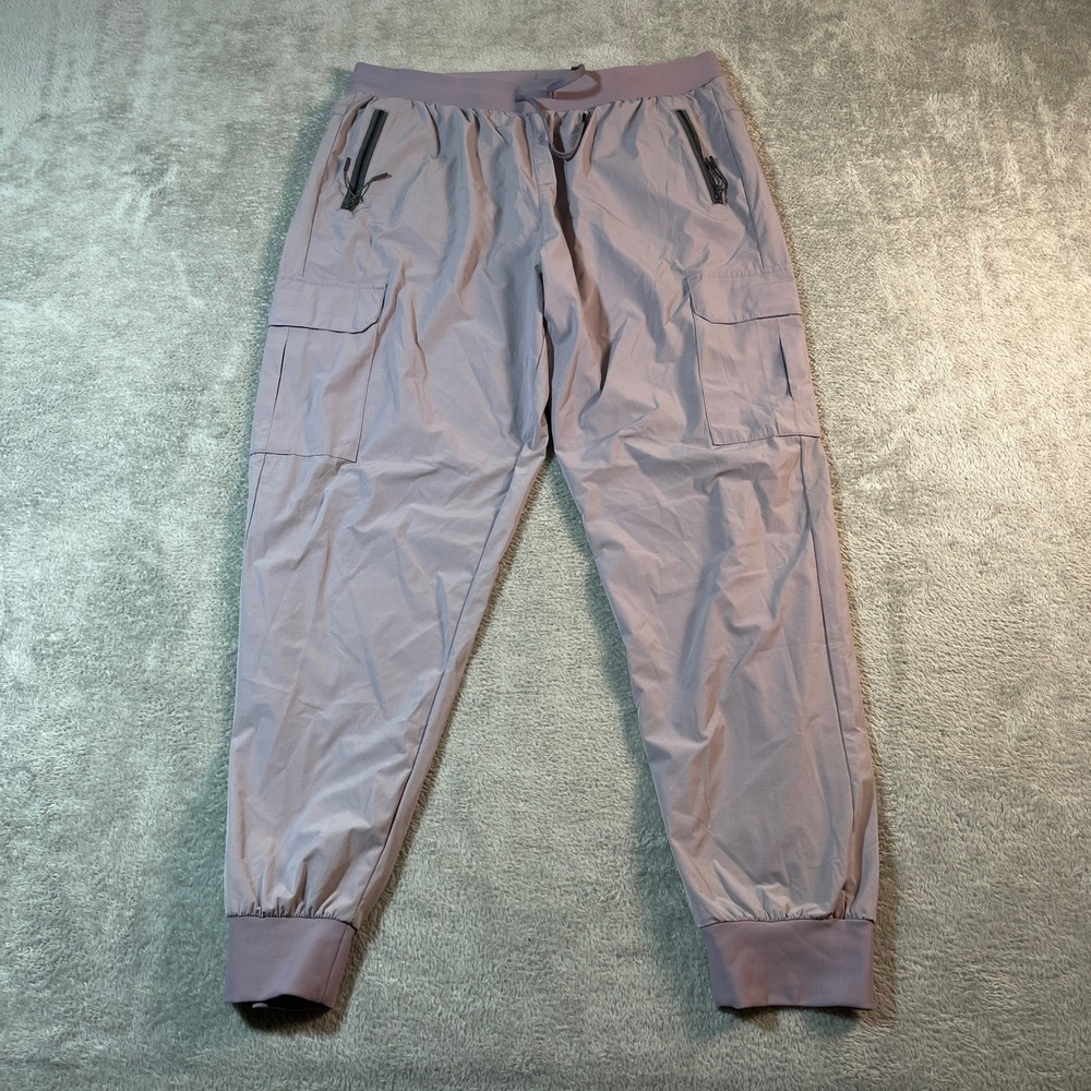 Athletic Cargo Joggers Women's XL Pink Lightweight Travel Hiking Pants Outdoorsy